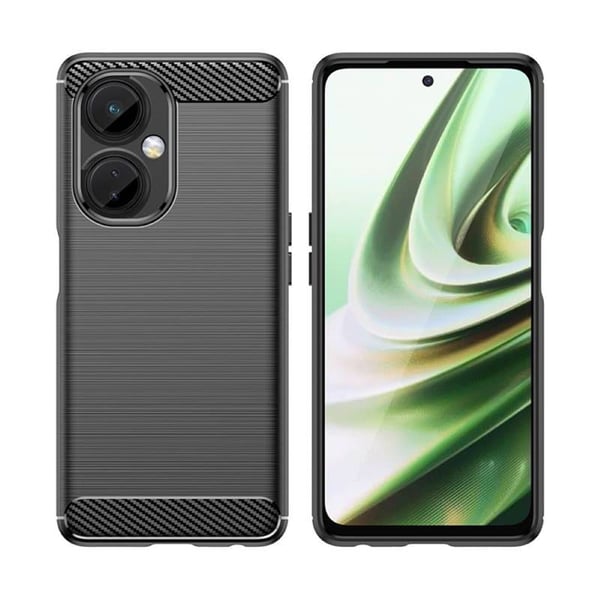BÃ¸rstet silikone cover til OnePlus Nord CE 3 - Sort