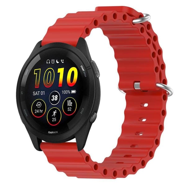 Ocean klockarmband till Garmin Forerunner 265 - Röd