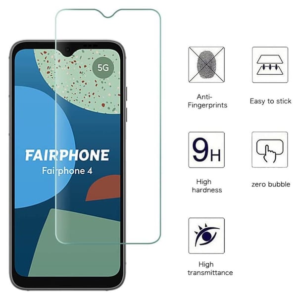Herdet glass skjermbeskytter til Fairphone 4
