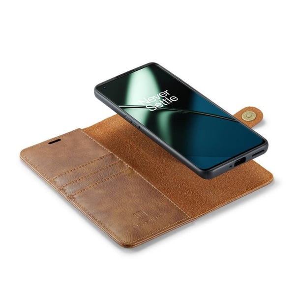 Mobil lommebok DG-Ming 2i1 til OnePlus 11 - Brun