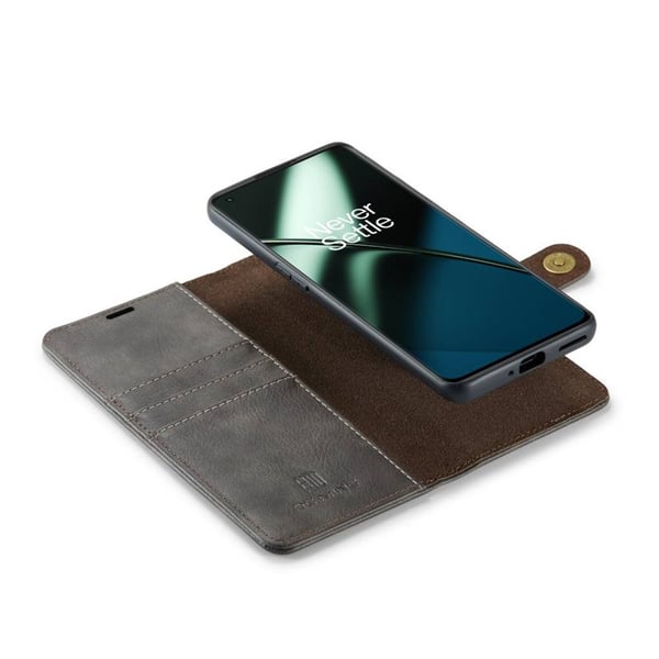 Lompakkokotelo DG-Ming 2i1 OnePlus 11 - Harmaa
