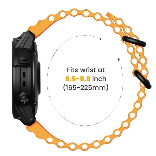 Ocean klokkereim til Garmin Fenix 7X - Oransje