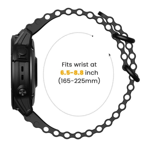 Ocean klokkereim til Garmin Fenix 7X - Svart