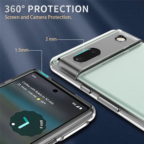 PCH gennemsigtig silikone cover til Google Pixel 7a
