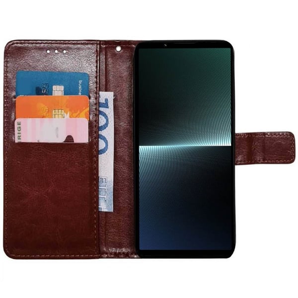 Lommebokdeksel 3-kort til Sony Xperia 1 V - Brun