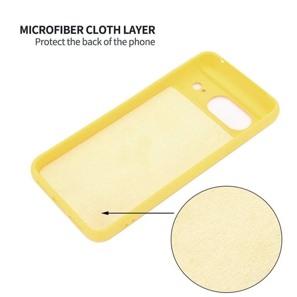 Liquid silikone cover til Google Pixel 8 - Gul