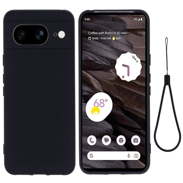 Liquid silikon skal till Google Pixel 8 - Svart