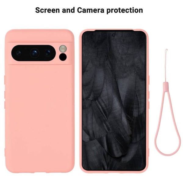 Liquid silikon skal till Google Pixel 8 Pro - Pink