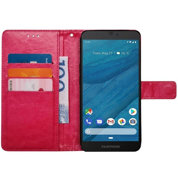 Wallet cover 3-kort til Fairphone 3 - Lyserød