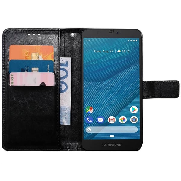 Lommebokdeksel 3-kort til Fairphone 3 - Sort