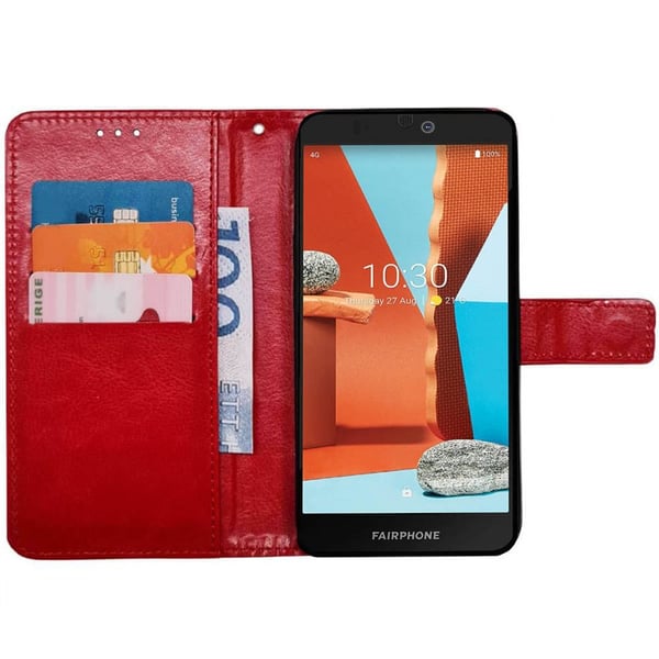 Wallet cover 3-kort til Fairphone 3 Plus - Rød