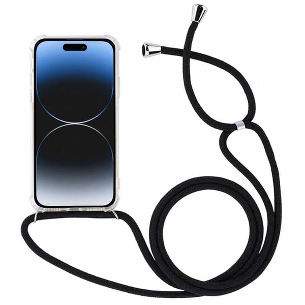 Halskjede deksel iPhone 15 - Gjennomsiktig