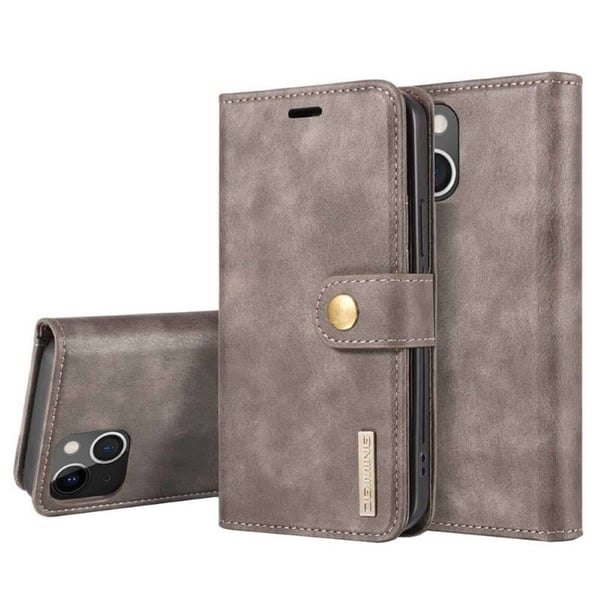 Lompakkokotelo DG-Ming 2i1 Apple iPhone 15 - Harmaa