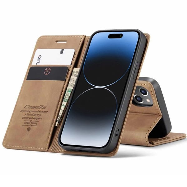 CaseMe mobildeksel 013 til Apple iPhone 15 Plus - Brun