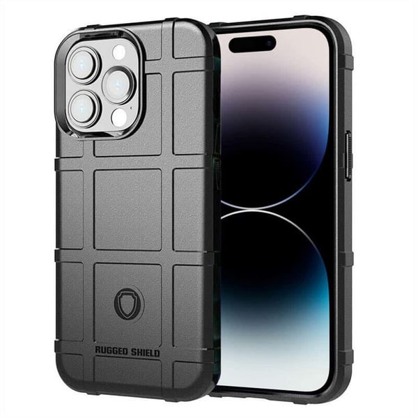 Rugged Shield cover til Apple iPhone 15 Pro Max - Sort