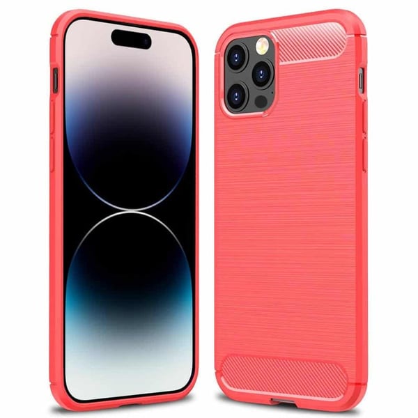 Børstet silikon deksel til Apple iPhone 15 Pro Max - Coral