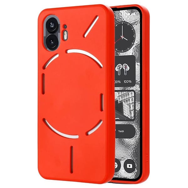 Liquid silikone cover til Nothing Phone (2) - China Red