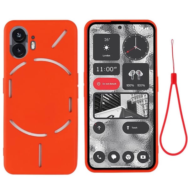 Liquid silikone cover til Nothing Phone (2) - China Red