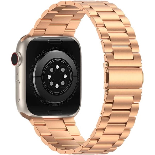 Urrem rustfrit stÃ¥l til Apple Watch 9 (41mm) - RosÃ¨