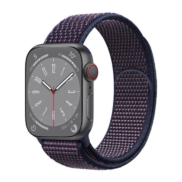 Nailon kellon ranneke Apple Watch 9 (41mm) - Indigo
