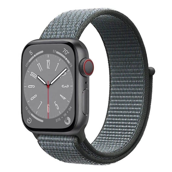 Nylon klockarmband till Apple Watch 9 (41mm) - Storm grey