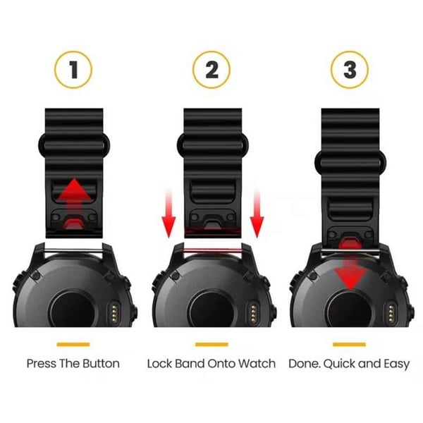 Ocean Urrem til Garmin Fenix 6X - Hvid