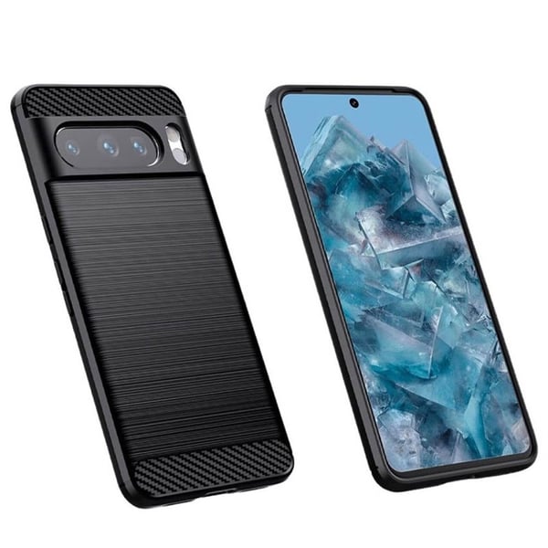 Harjattu TPU kuori Google Pixel 8 Pro - Musta