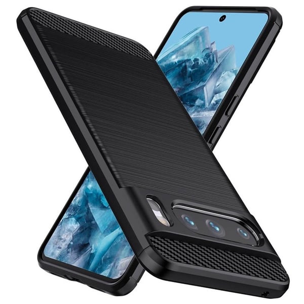 Harjattu TPU kuori Google Pixel 8 Pro - Musta