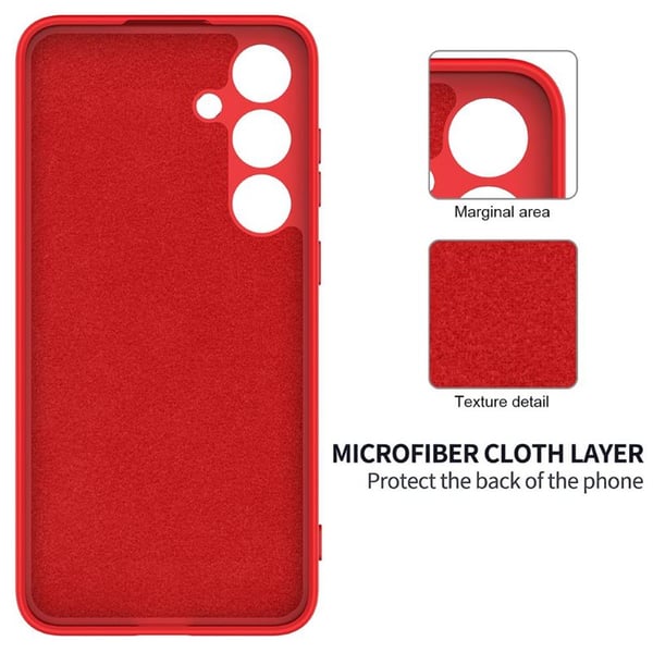 Liquid silikone cover til Samsung Galaxy S24 - Rød