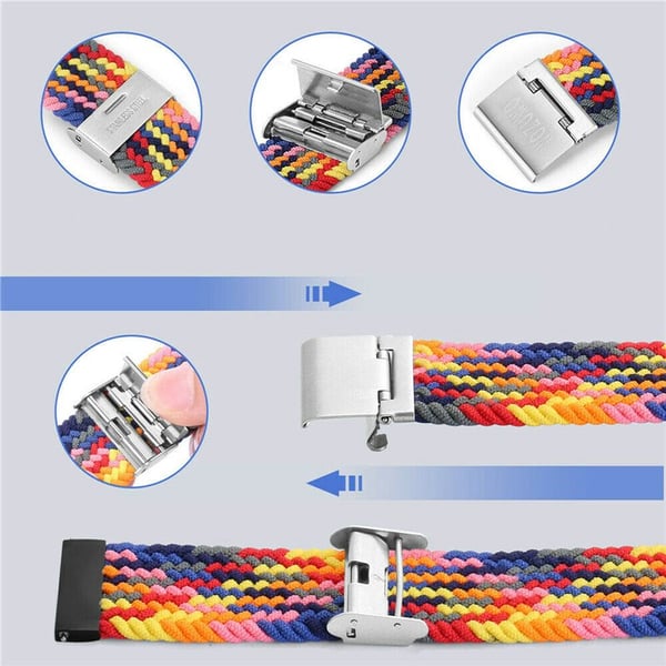 FlÃ¤tat klockarmband till Polar Ignite 3 - Light rainbow