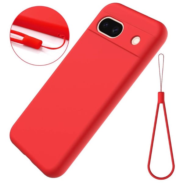 Liquid silikon skal till Google Pixel 8a - China Red