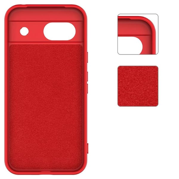 Liquid silikon skal till Google Pixel 8a - China Red