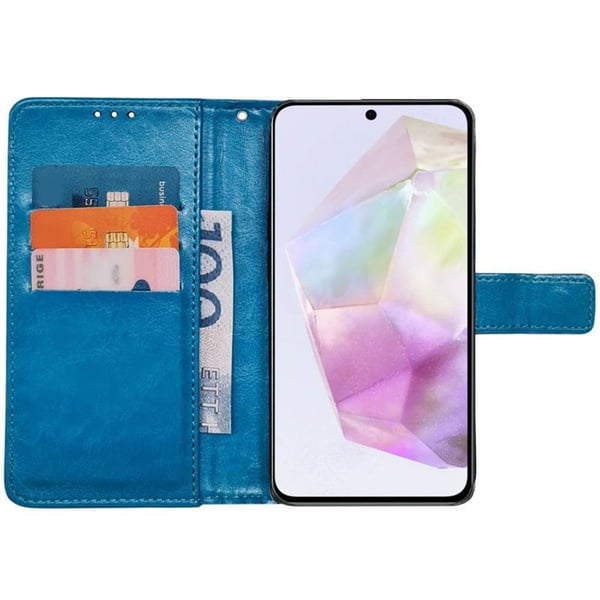 Lommebokdeksel 3-kort til Samsung Galaxy A55 - Lyseblå
