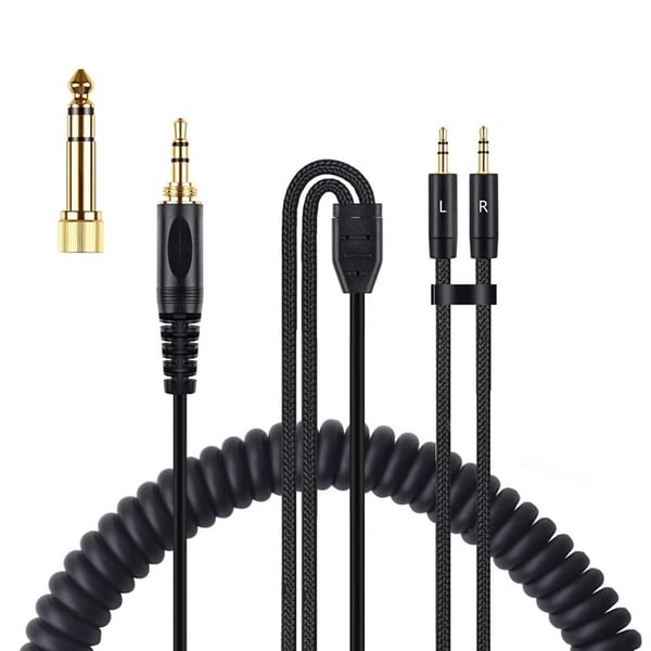Spiralformet lydkabel til HifiMan HE1000 Spiralformet lydkabel til HifiMan HE1000