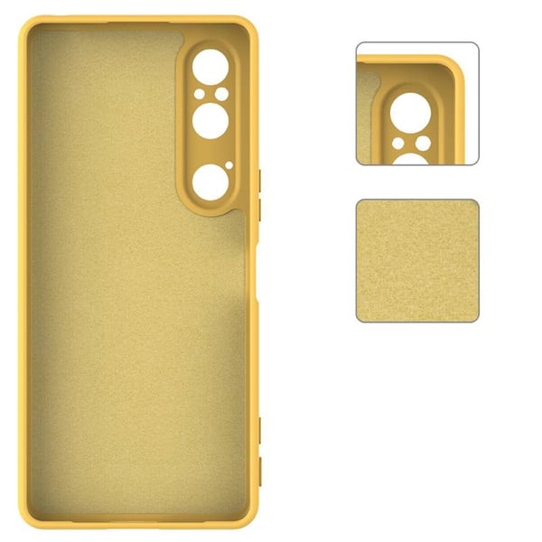 Liquid silikone cover til Sony Xperia 1 VI - Gul