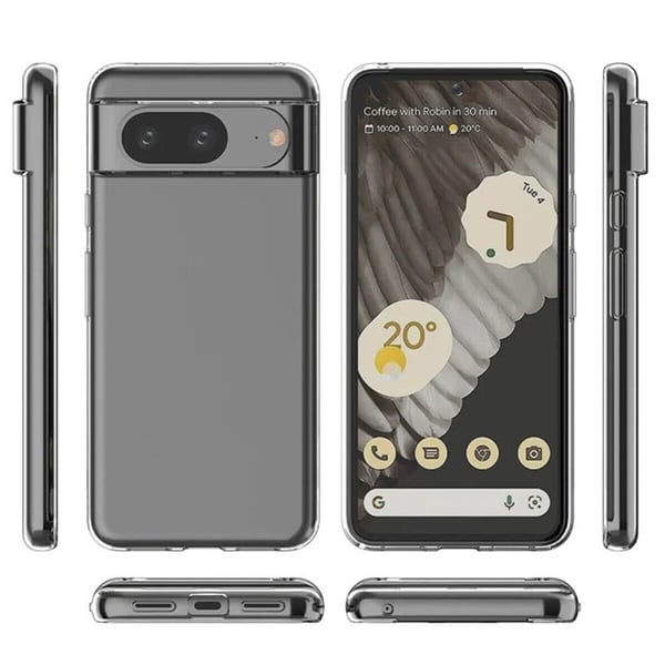 Silikon skal transparent till Google Pixel 8a