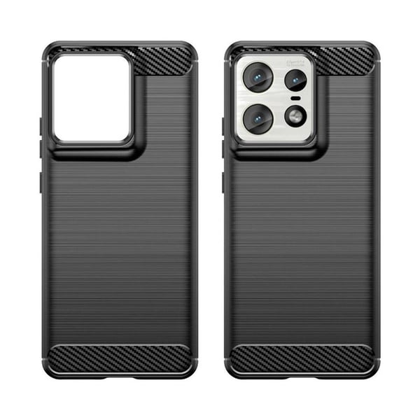 Harjattu TPU kuori Motorola Edge 50 Pro - Musta