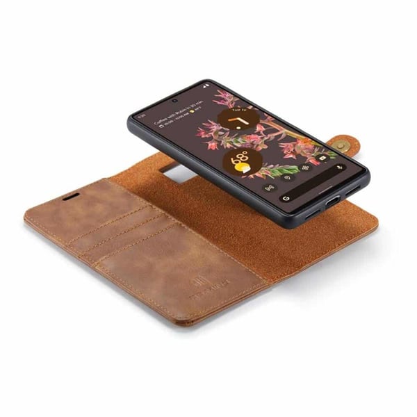Mobil lommebok DG-Ming 2i1 til Google Pixel 8a - Brun