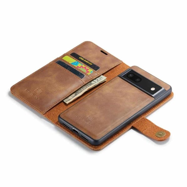 Mobil lommebok DG-Ming 2i1 til Google Pixel 8a - Brun