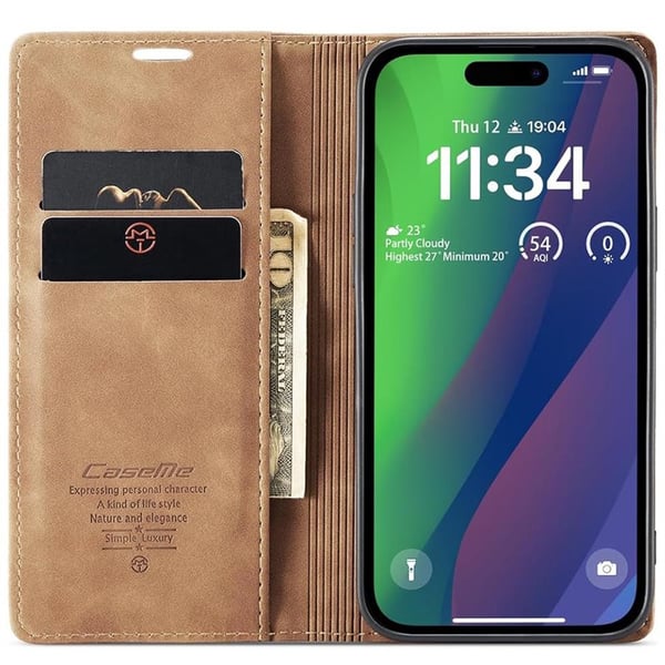 CaseMe mobildeksel 013 til Apple iPhone 16 Pro - Brun