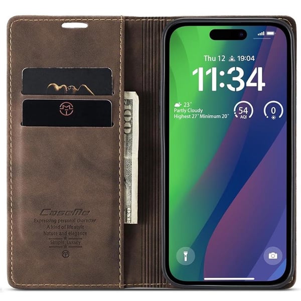 CaseMe mobilfodral 013 till Apple iPhone 16 Pro Max - Coffee