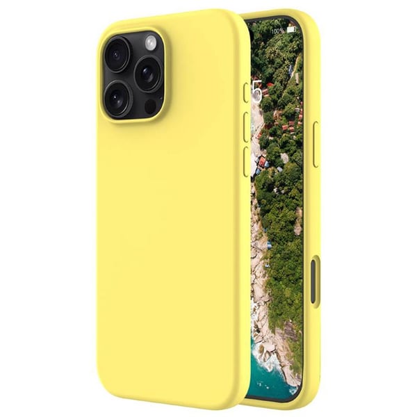 Liquid silikon deksel til Apple iPhone 16 Pro Max - Canary Yello
