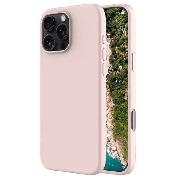 Liquid silikon deksel til Apple iPhone 16 Pro - Pink Sand