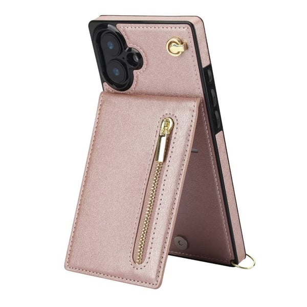 Zipper halskjede deksel til Apple iPhone 16 Plus - Rose