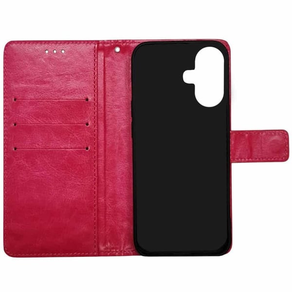 Wallet cover 3-kort til Apple iPhone 16 - Lyserød