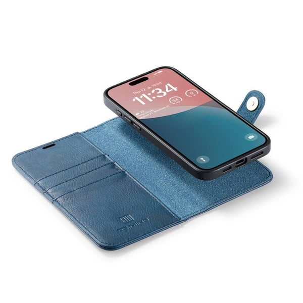 Mobil lommebok DG-Ming 2i1 til Apple iPhone 16 - Blå