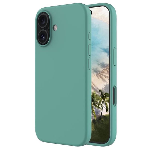 Liquid silikon deksel til Apple iPhone 16 - Pine Green