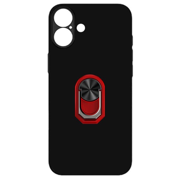 TPU ringcover til Apple iPhone 16 Plus - Rød TPU ringcover til Apple iPhone 16 Plus - Rød