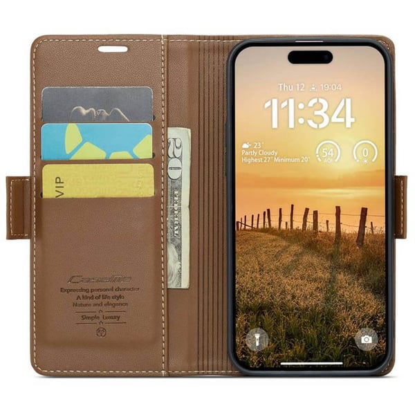 CaseMe mobildeksel 023 til Apple iPhone 16 - Brun