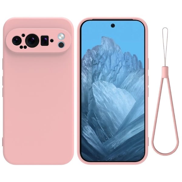 Liquid silikon skal till Google Pixel 9 Pro - Pink